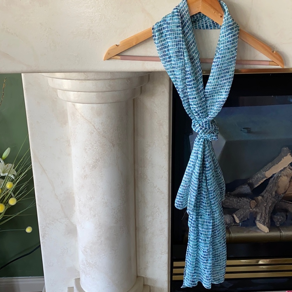 Shades of Blue Oblong Scarf